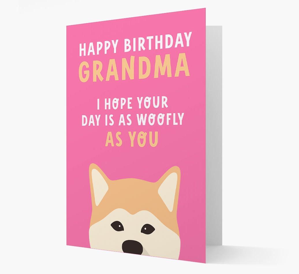 Woofly Grandma: Personalized Card with {breedFullName} Icon