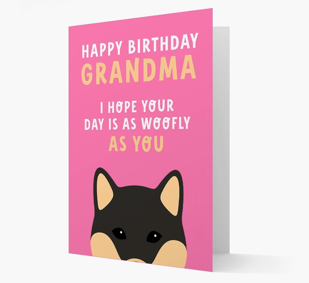 Woofly Grandma: Personalized Card with {breedFullName} Icon