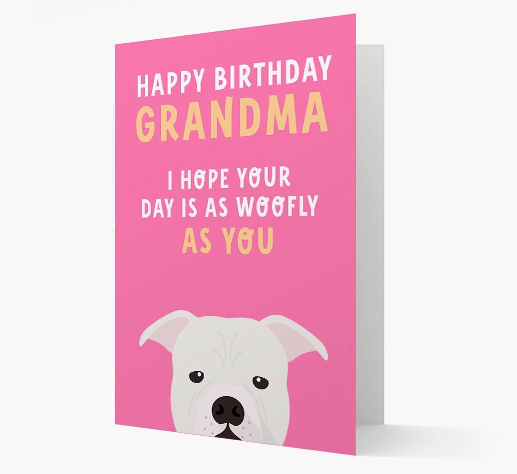 Woofly Grandma: Personalized Card with {breedFullName} Icon