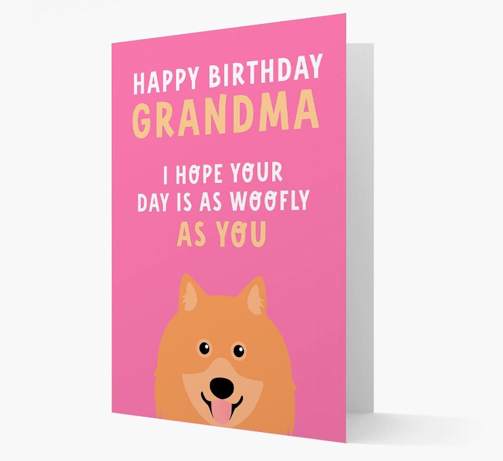 Woofly Grandma: Personalized Card with {breedFullName} Icon