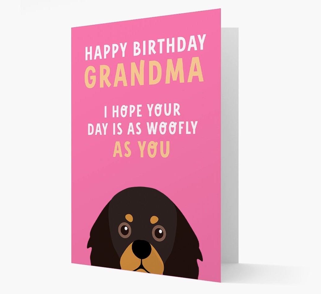 Woofly Grandma: Personalized Card with {breedFullName} Icon