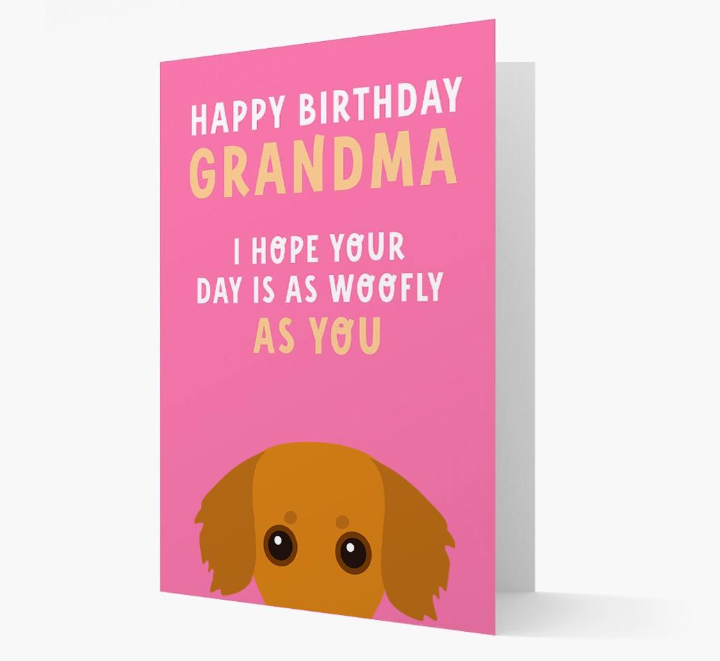 Woofly Grandma: Personalized Card with {breedFullName} Icon