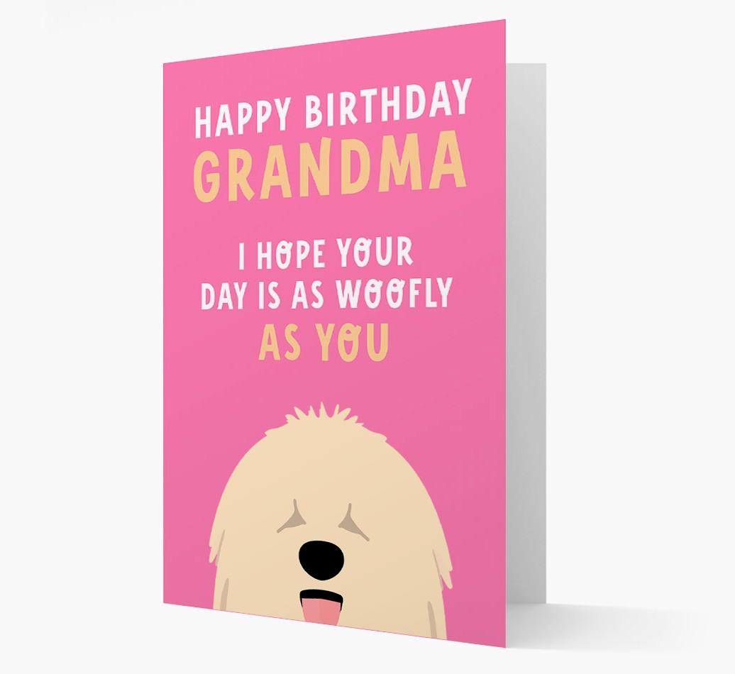 Woofly Grandma: Personalized Card with {breedFullName} Icon