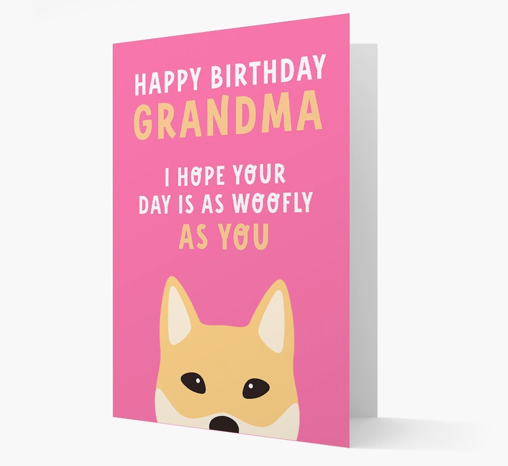 Woofly Grandma: Personalized Card with {breedFullName} Icon