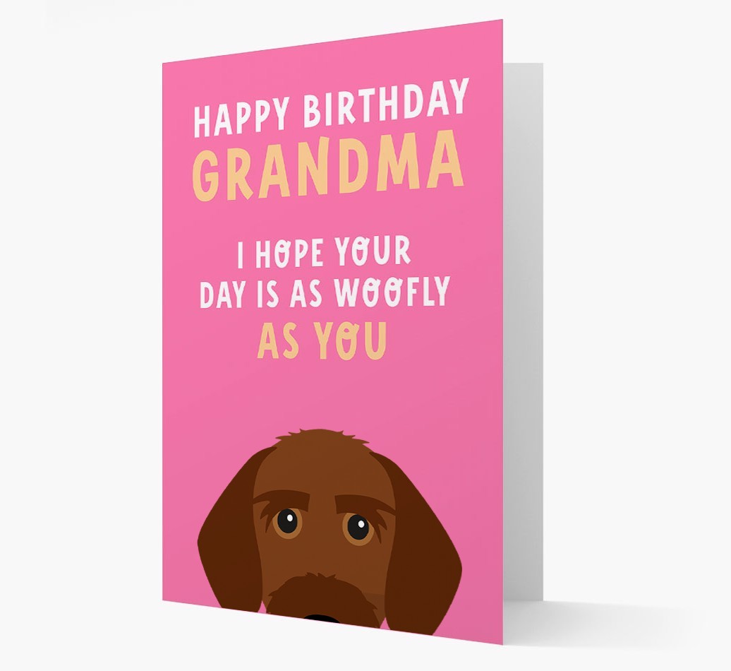 Woofly Grandma: Personalized Card with {breedFullName} Icon