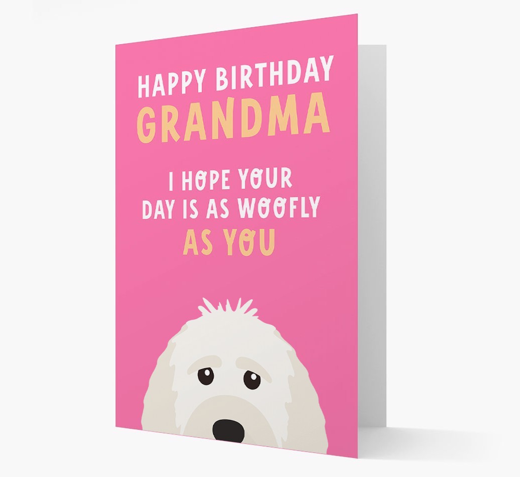 Woofly Grandma: Personalized Card with {breedFullName} Icon