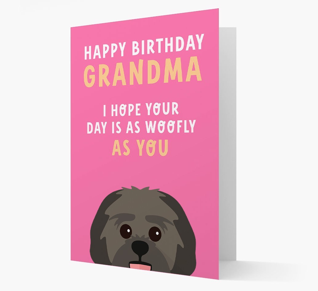 Woofly Grandma: Personalized Card with {breedFullName} Icon