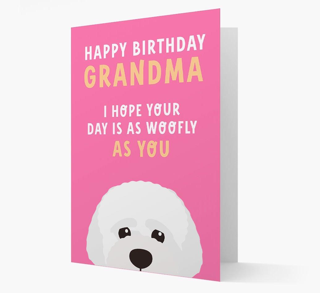 Woofly Grandma: Personalized Card with {breedFullName} Icon