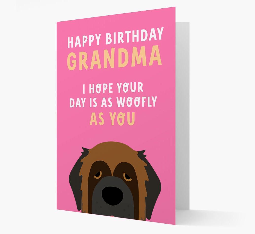 Woofly Grandma: Personalized Card with {breedFullName} Icon