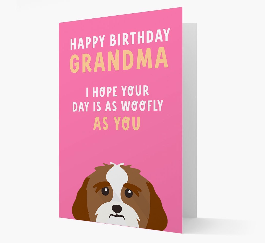 Woofly Grandma: Personalized Card with {breedFullName} Icon