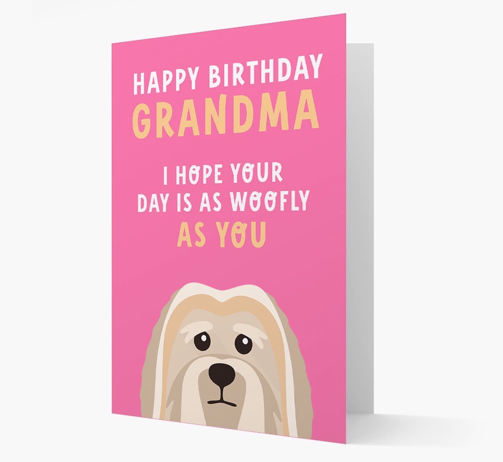 Woofly Grandma: Personalized Card with {breedFullName} Icon