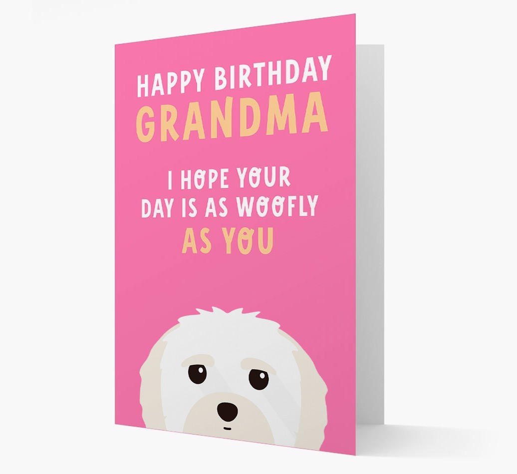 Woofly Grandma: Personalized Card with {breedFullName} Icon