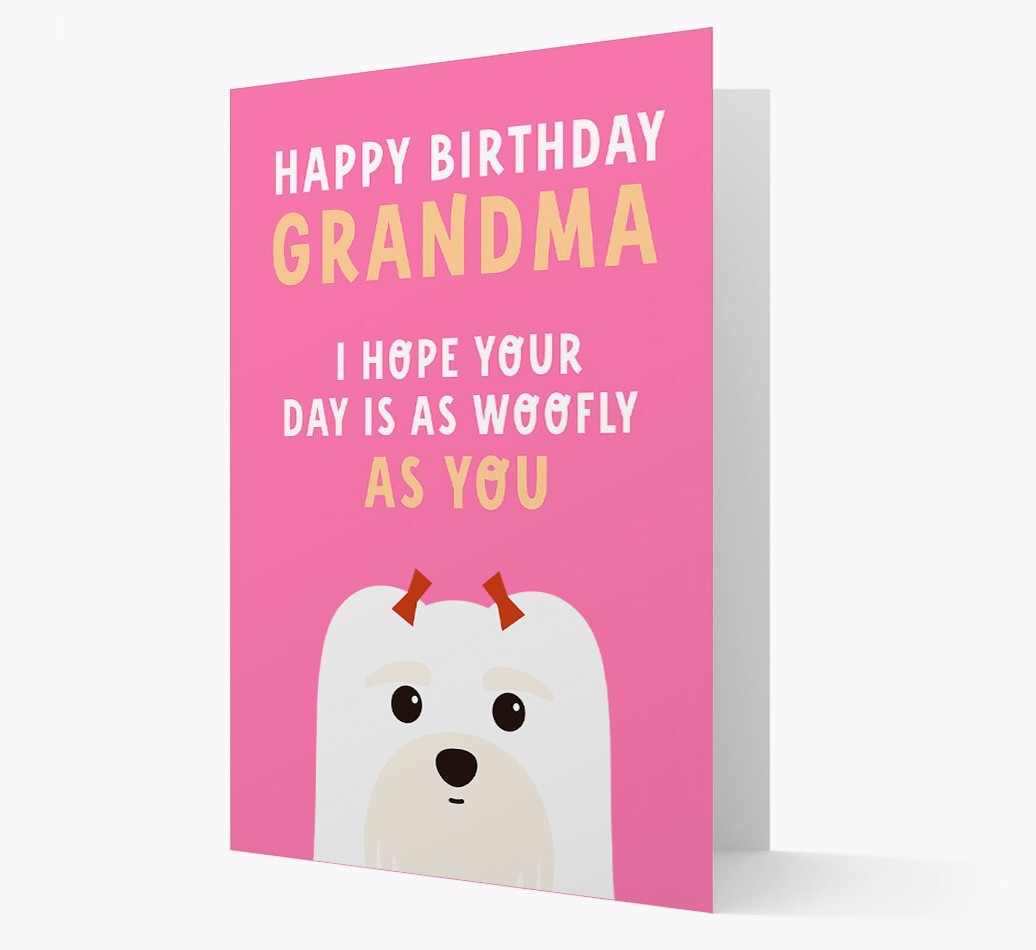 Woofly Grandma: Personalized Card with {breedFullName} Icon
