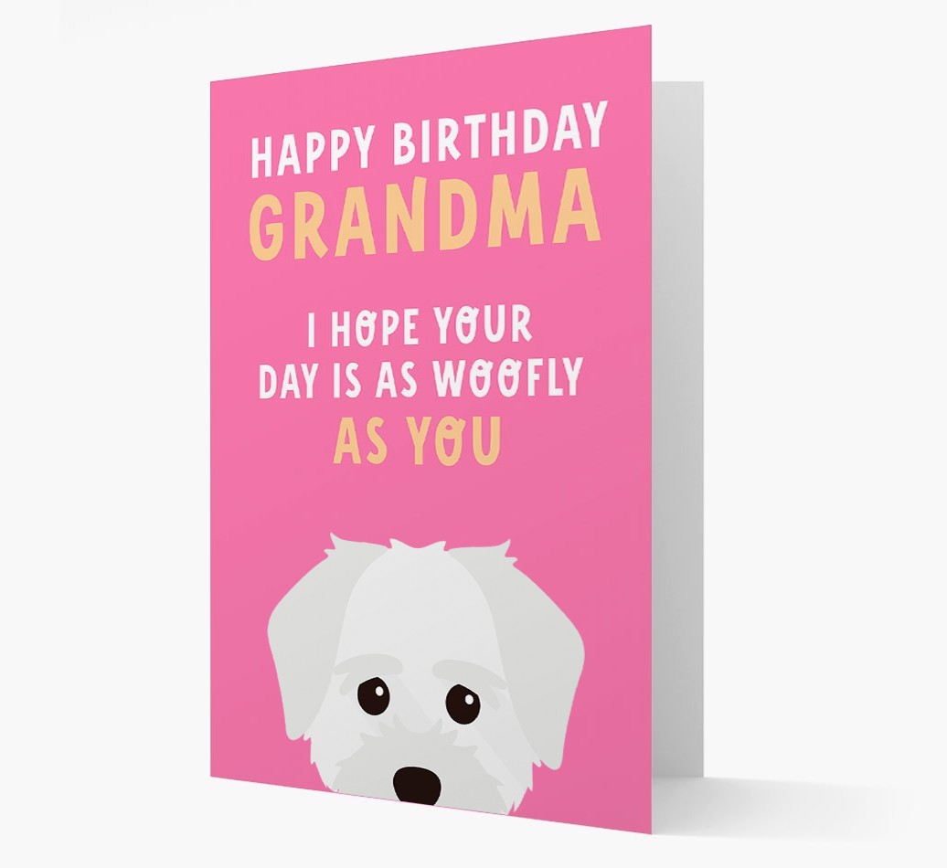 Woofly Grandma: Personalized Card with {breedFullName} Icon