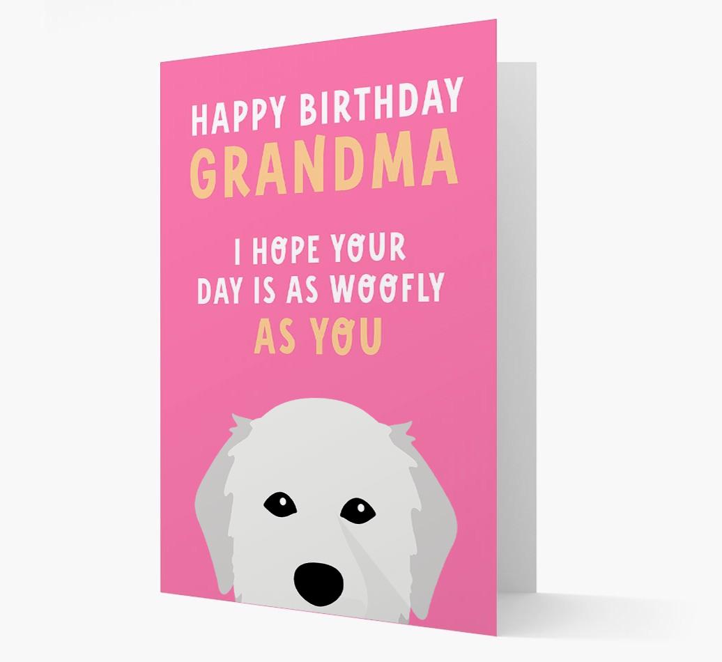 Woofly Grandma: Personalized Card with {breedFullName} Icon