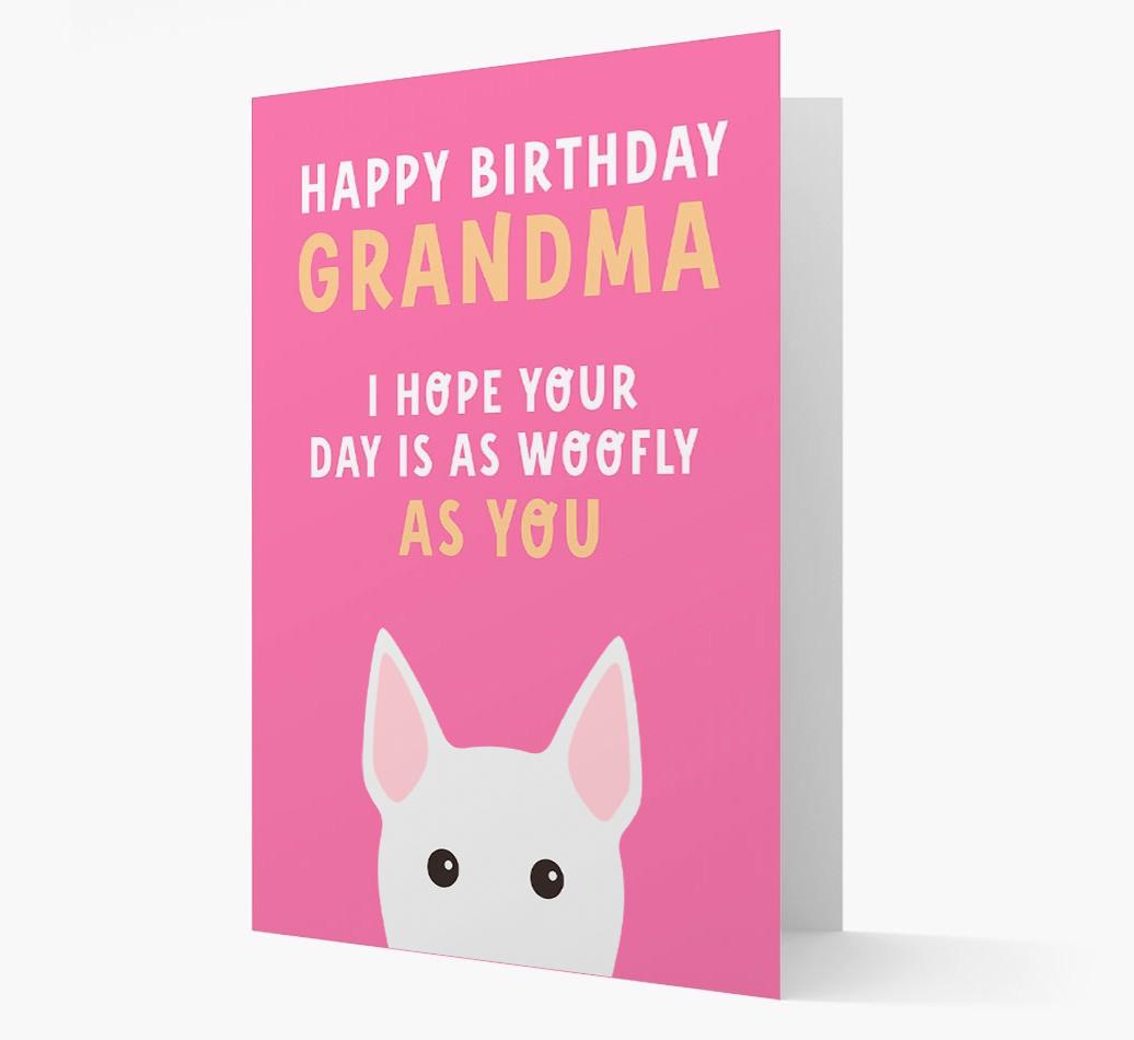 Woofly Grandma: Personalized Card with {breedFullName} Icon