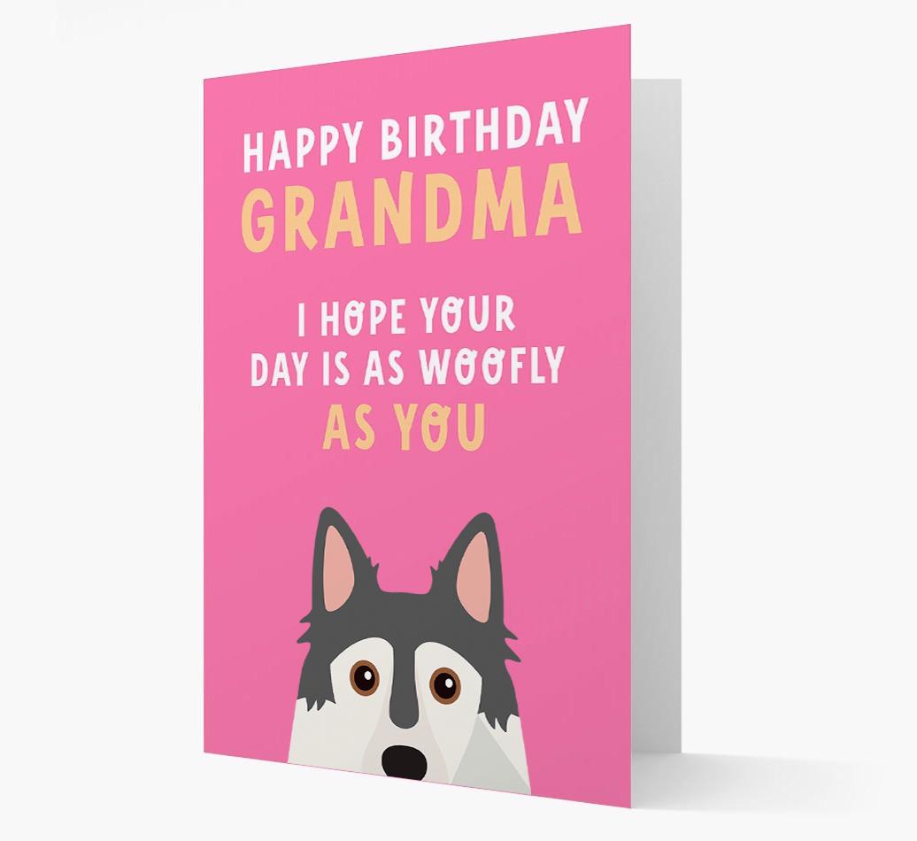 Woofly Grandma: Personalized Card with {breedFullName} Icon