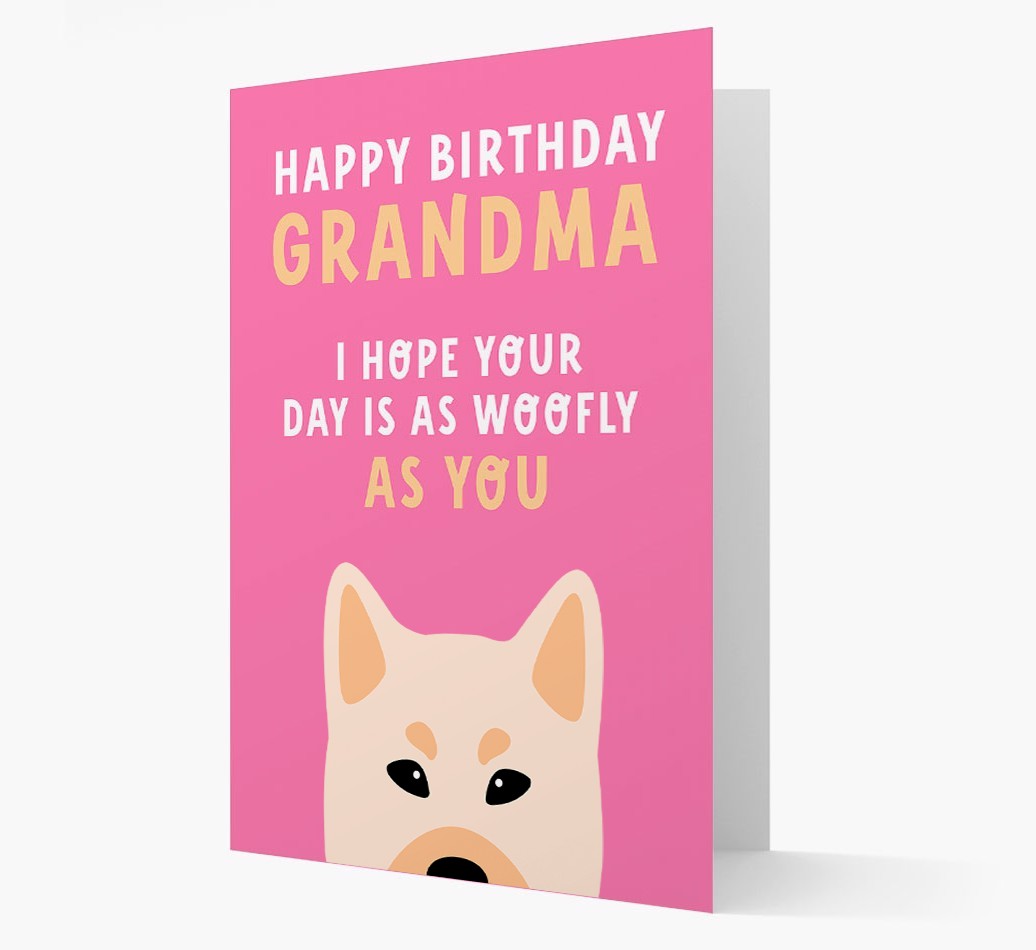 Woofly Grandma: Personalized Card with {breedFullName} Icon