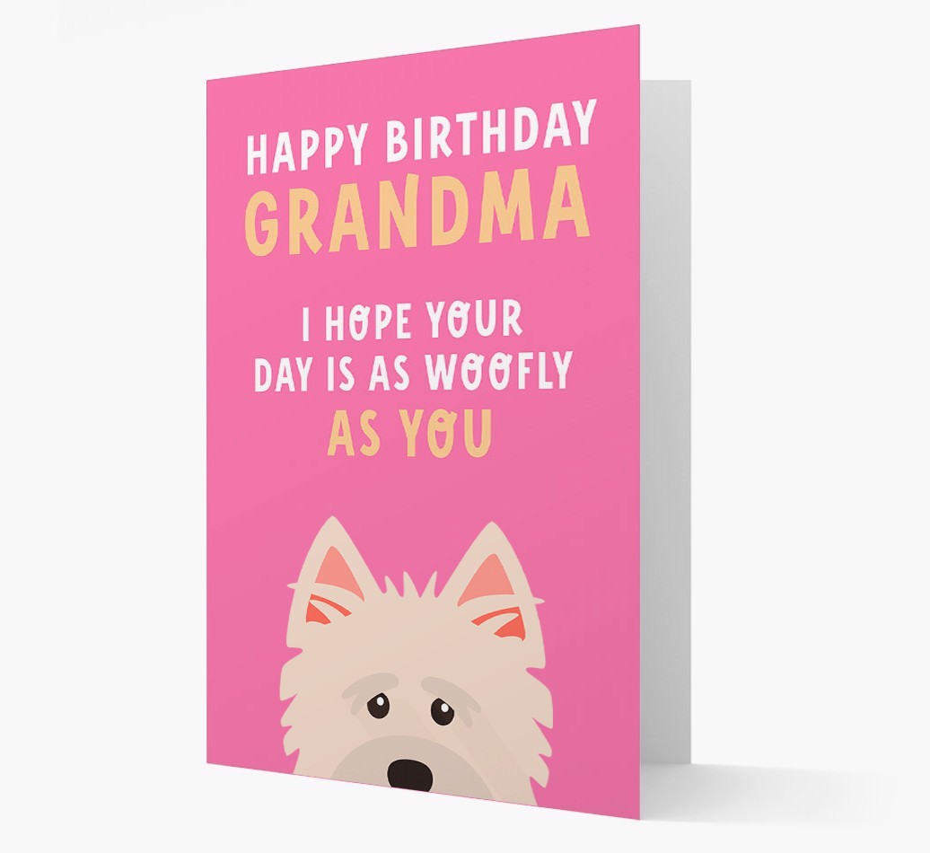 Woofly Grandma: Personalized Card with {breedFullName} Icon