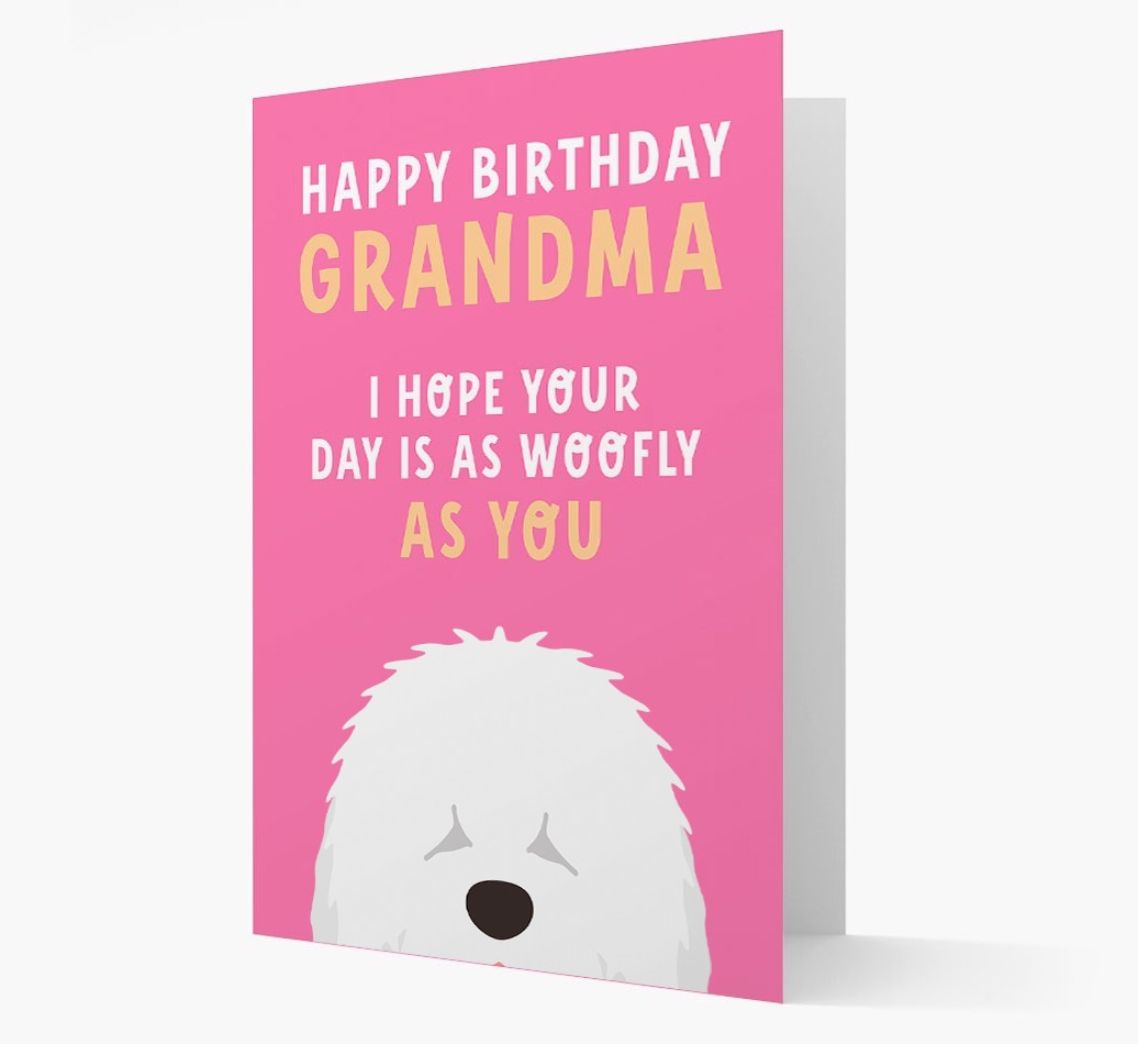 Woofly Grandma: Personalized Card with {breedFullName} Icon