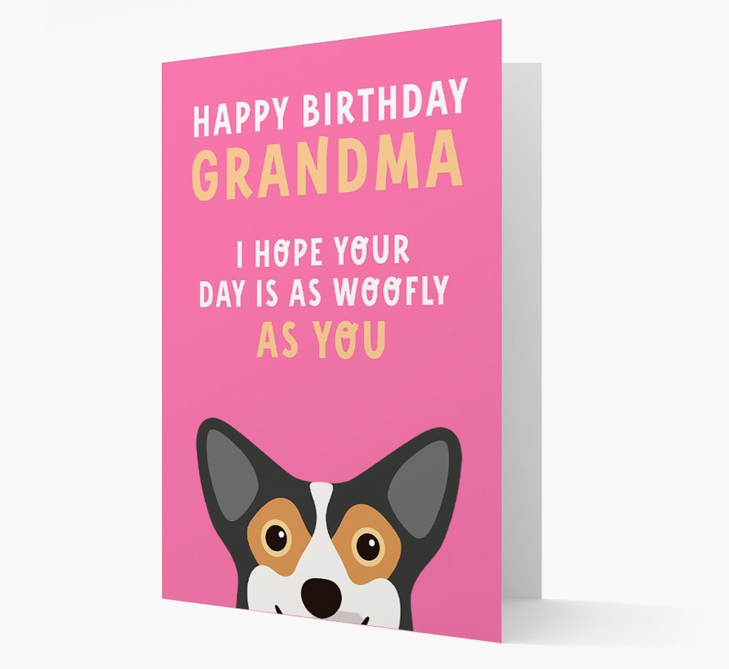 Woofly Grandma: Personalized Card with {breedFullName} Icon