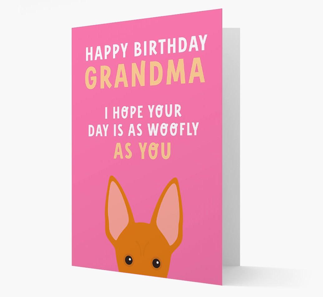 Woofly Grandma: Personalized Card with {breedFullName} Icon