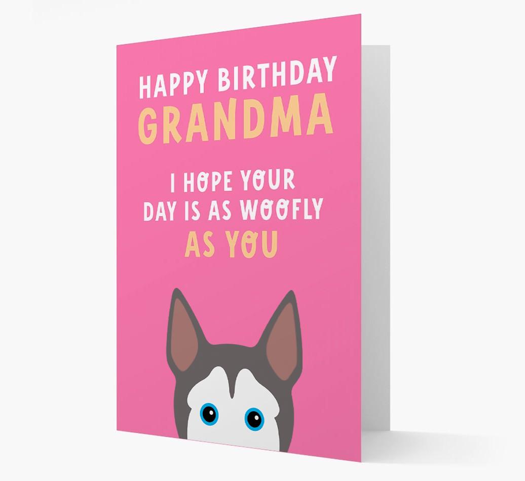 Woofly Grandma: Personalized Card with {breedFullName} Icon