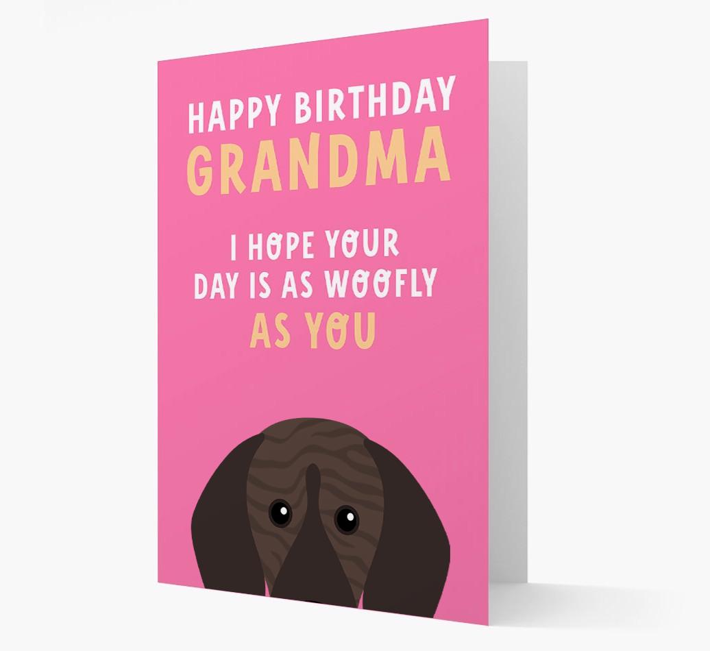 Woofly Grandma: Personalized Card with {breedFullName} Icon