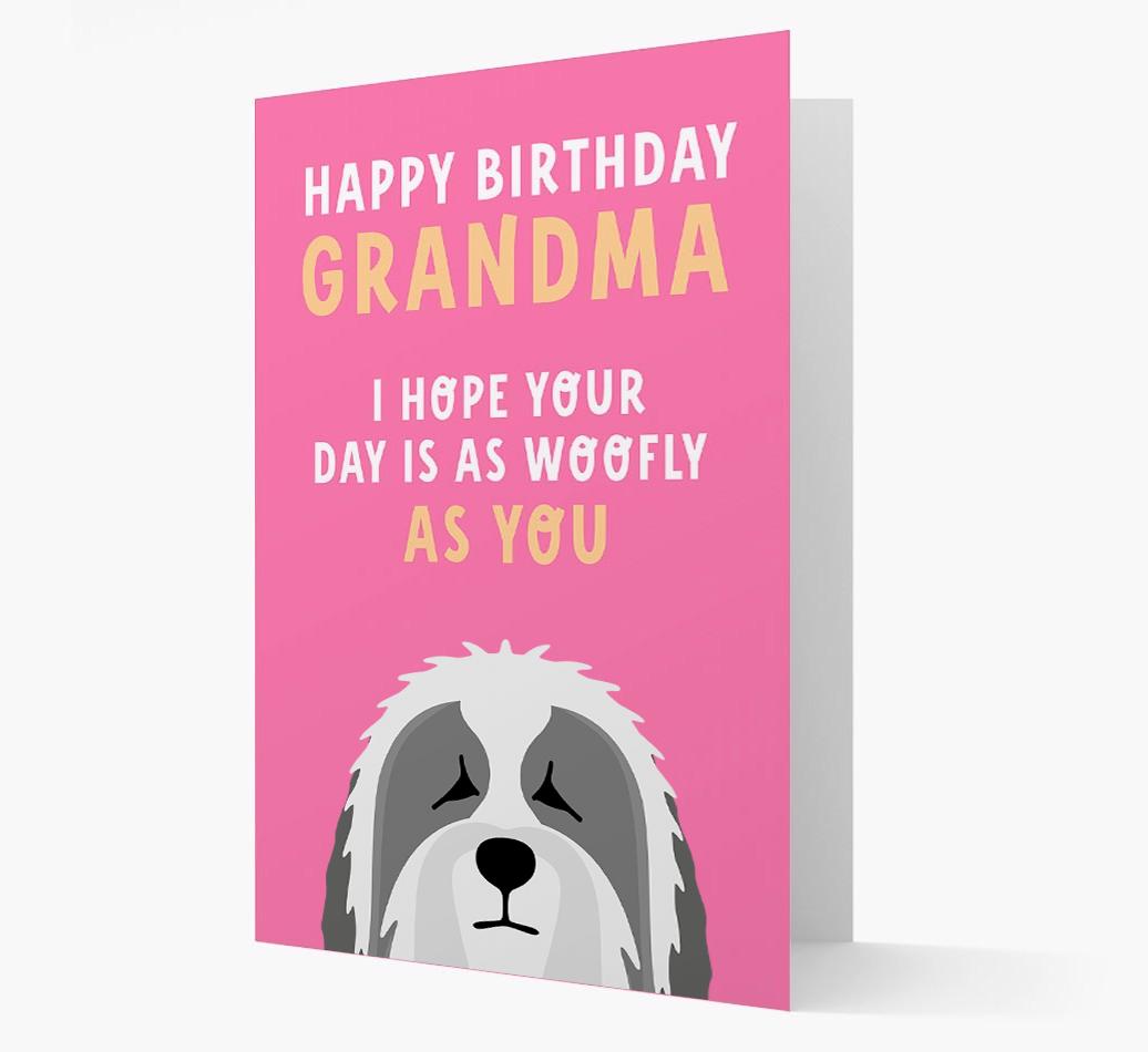 Woofly Grandma: Personalized Card with {breedFullName} Icon