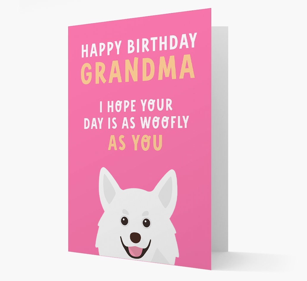 Woofly Grandma: Personalized Card with {breedFullName} Icon