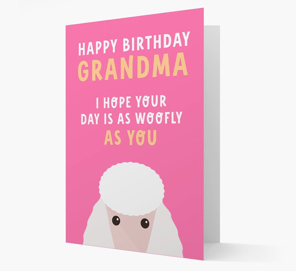 Woofly Grandma: Personalized Card with {breedFullName} Icon
