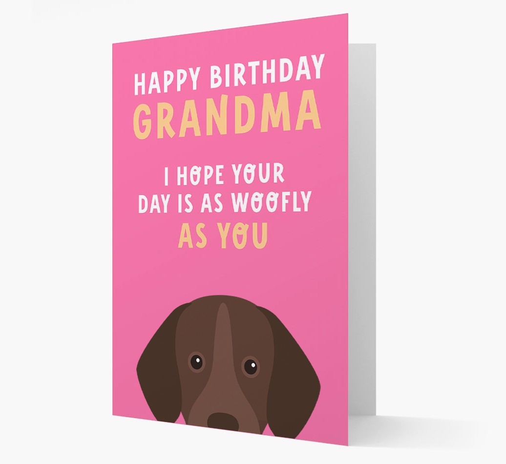Woofly Grandma: Personalized Card with {breedFullName} Icon
