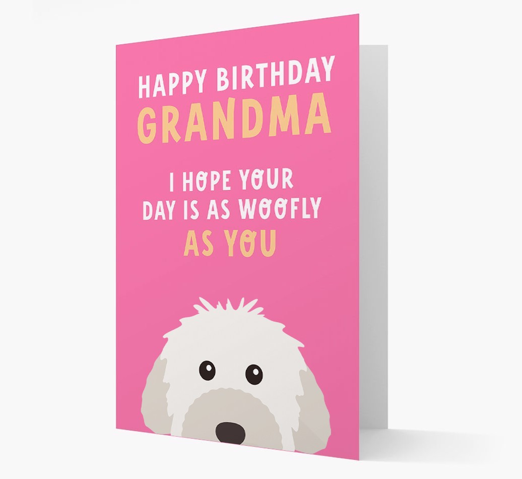 Woofly Grandma: Personalized Card with {breedFullName} Icon