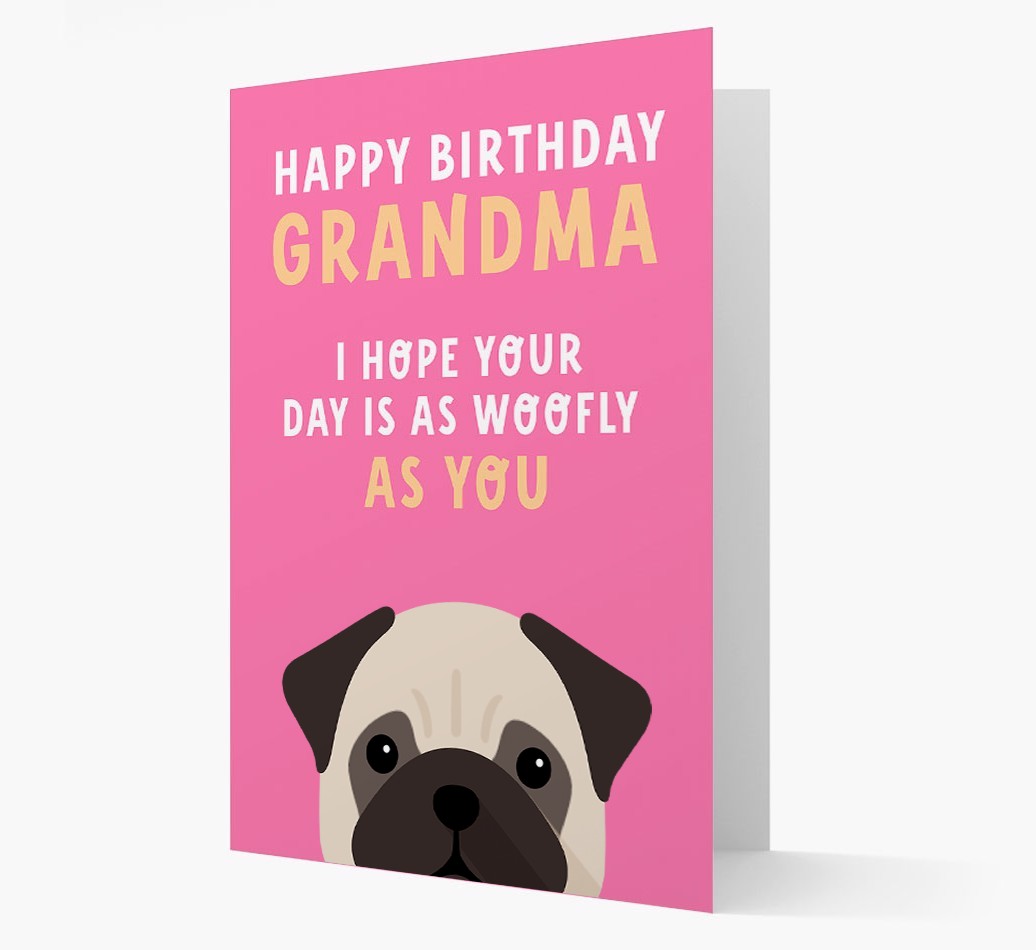 Woofly Grandma: Personalized Card with {breedFullName} Icon