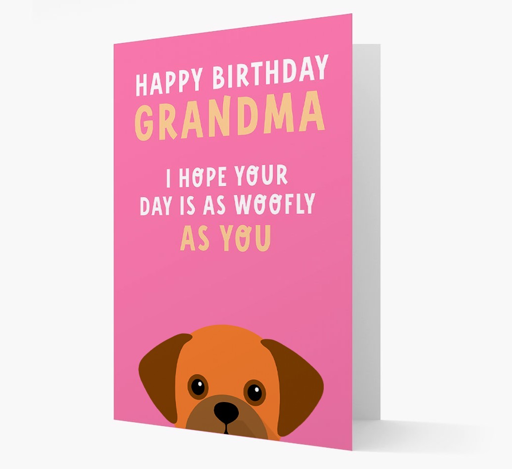 Woofly Grandma: Personalized Card with {breedFullName} Icon