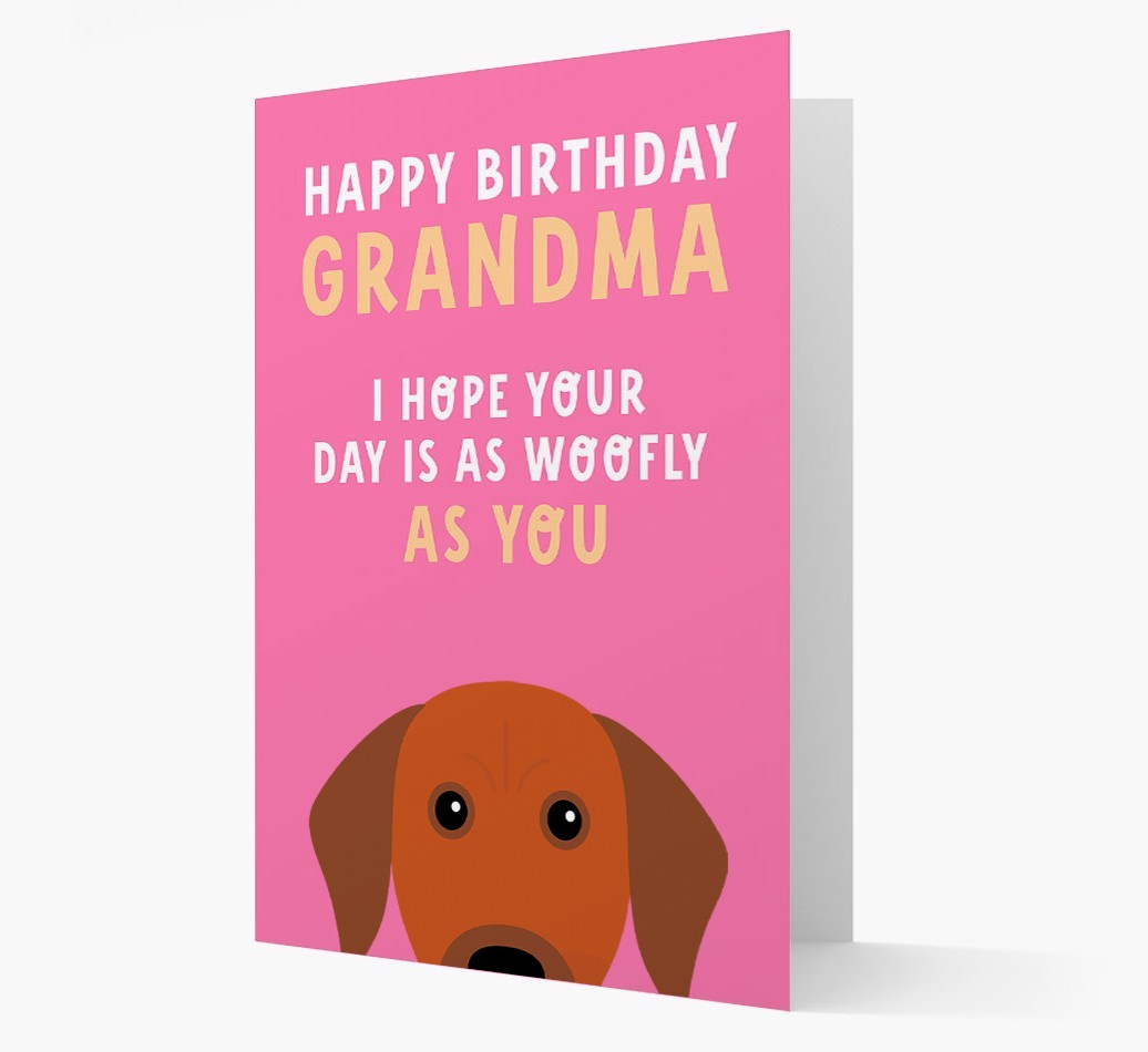 Woofly Grandma: Personalized Card with {breedFullName} Icon
