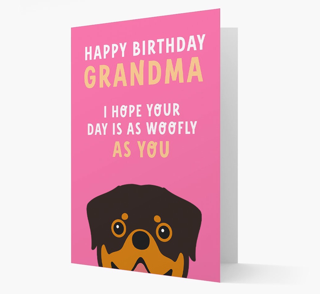 Woofly Grandma: Personalized Card with {breedFullName} Icon