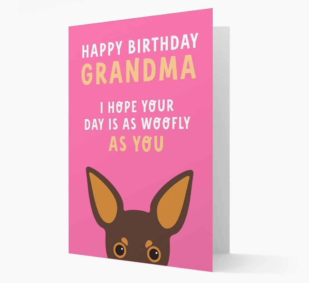 Woofly Grandma: Personalized Card with {breedFullName} Icon