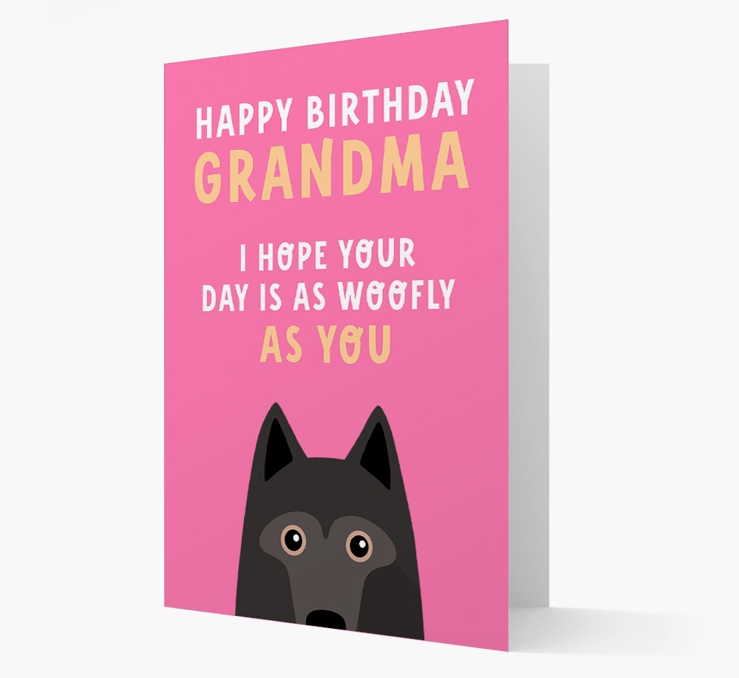 Woofly Grandma: Personalized Card with {breedFullName} Icon