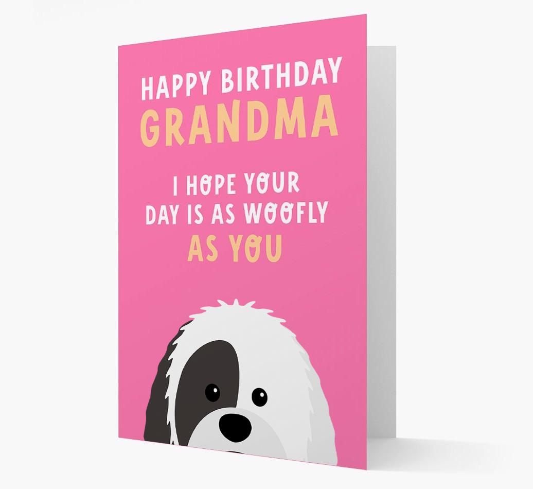 Woofly Grandma: Personalized Card with {breedFullName} Icon