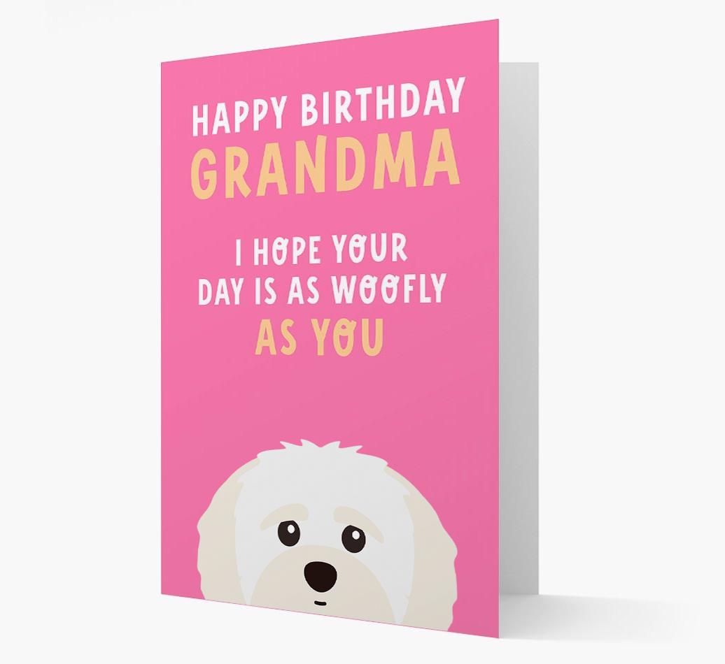 Woofly Grandma: Personalized Card with {breedFullName} Icon