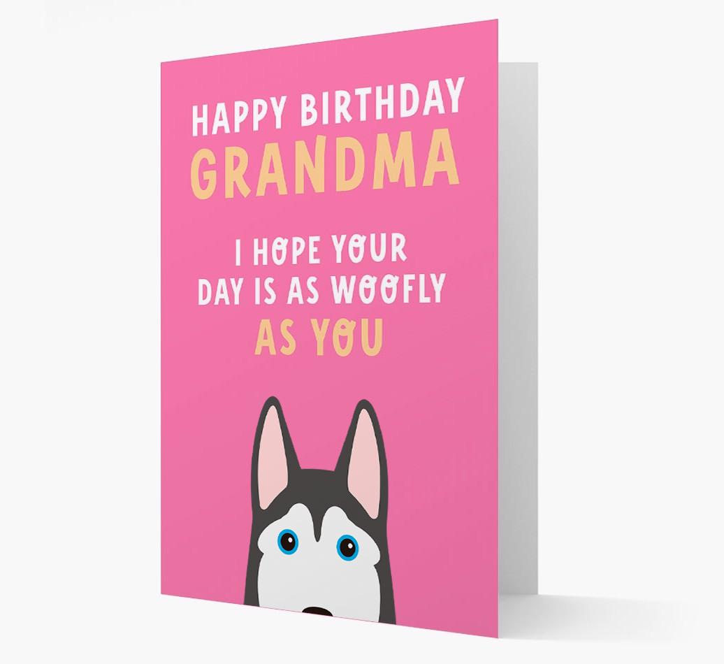 Woofly Grandma: Personalized Card with {breedFullName} Icon