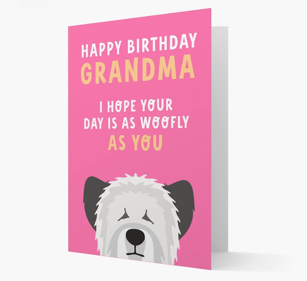 Woofly Grandma: Personalized Card with {breedFullName} Icon