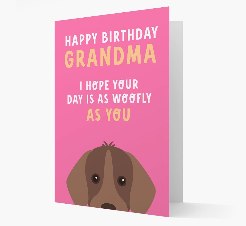 Woofly Grandma: Personalized Card with {breedFullName} Icon