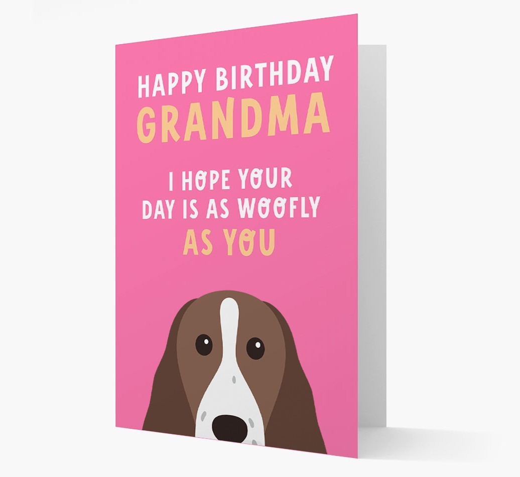 Woofly Grandma: Personalized Card with {breedFullName} Icon