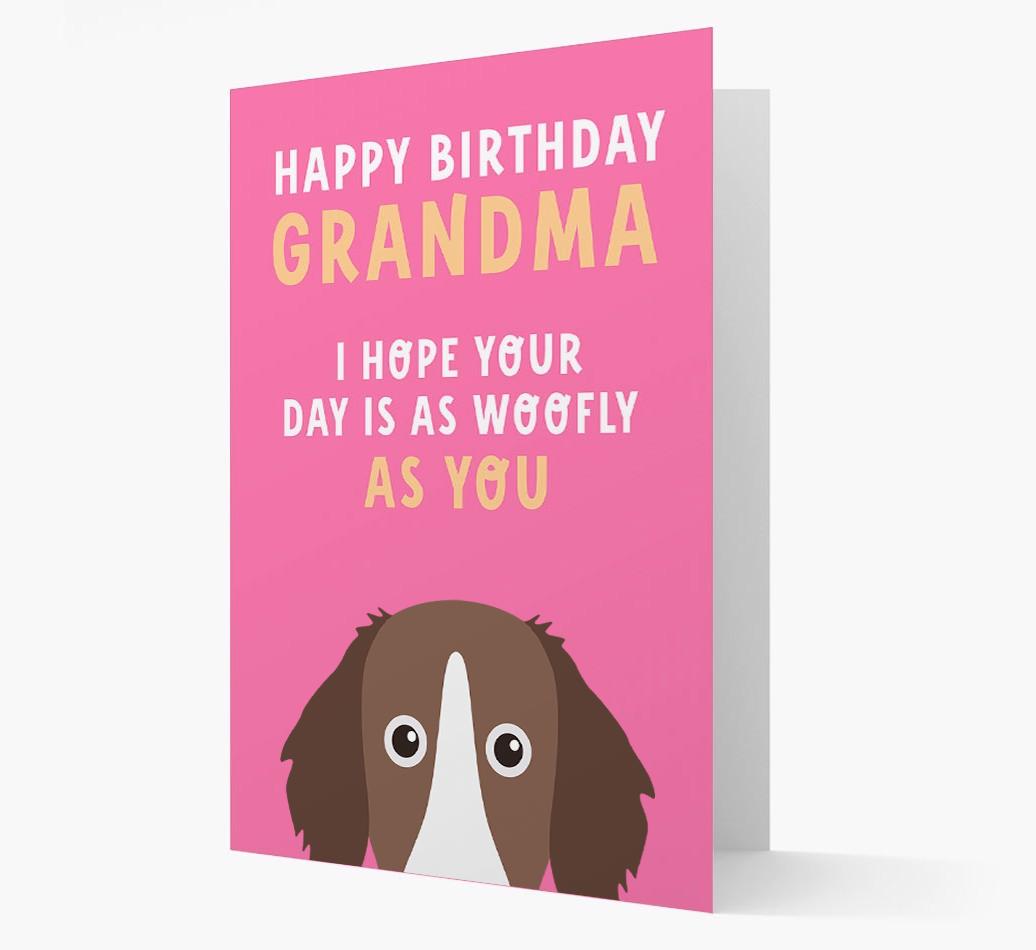Woofly Grandma: Personalized Card with {breedFullName} Icon