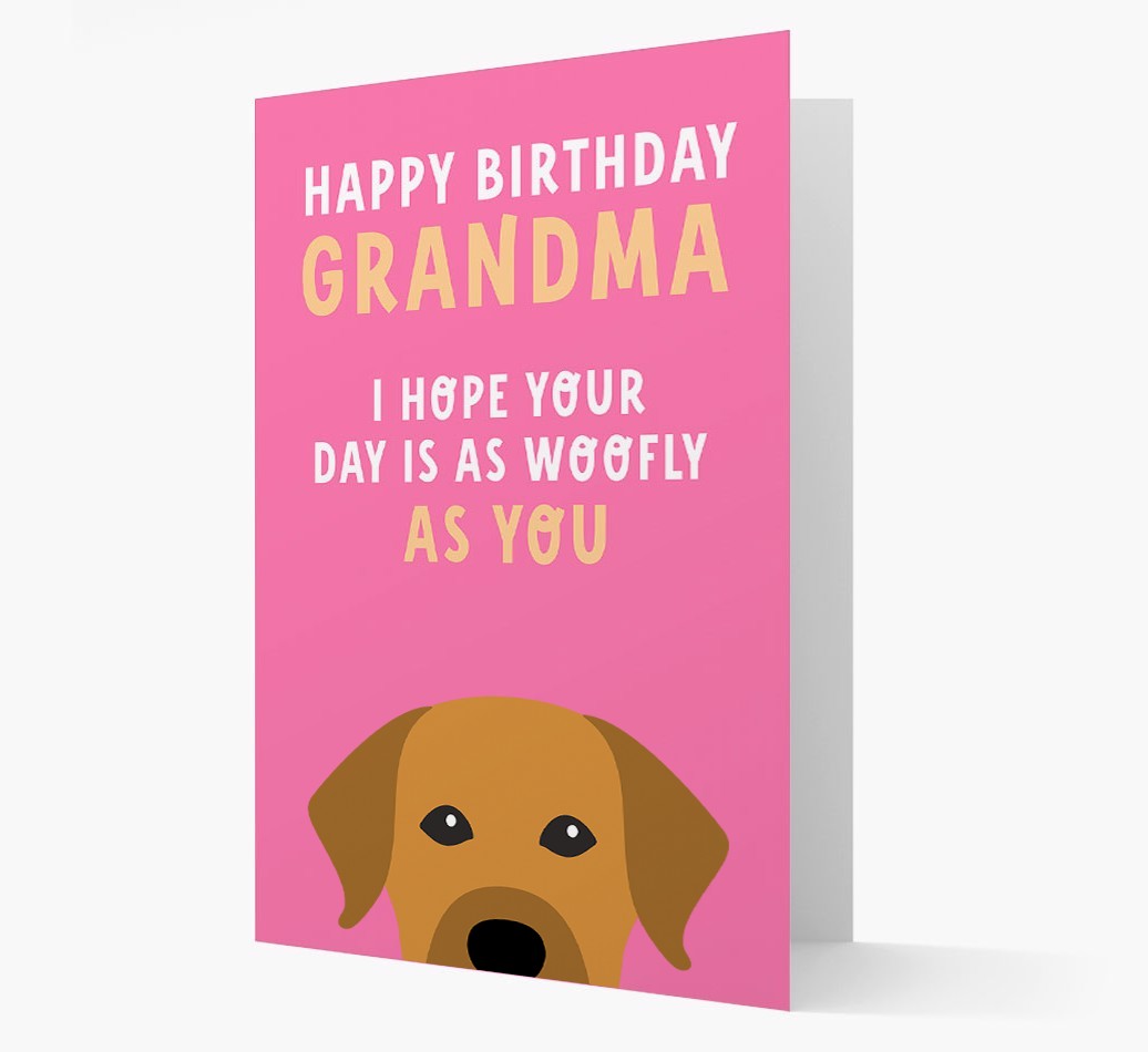 Woofly Grandma: Personalized Card with {breedFullName} Icon