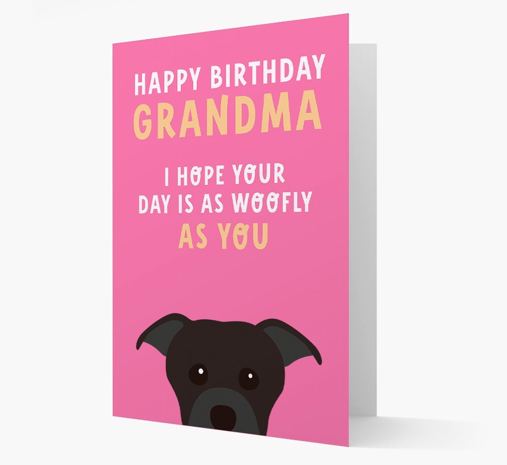 Woofly Grandma: Personalized Card with {breedFullName} Icon