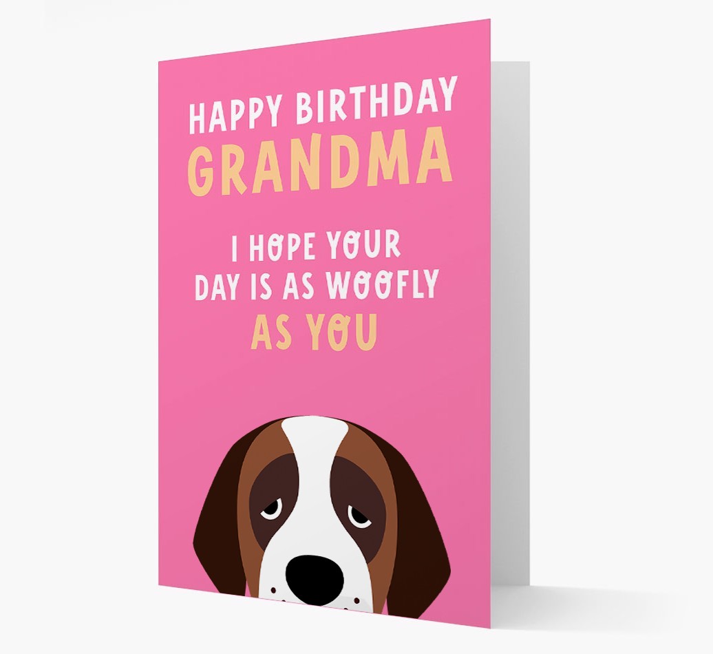 Woofly Grandma: Personalized Card with {breedFullName} Icon