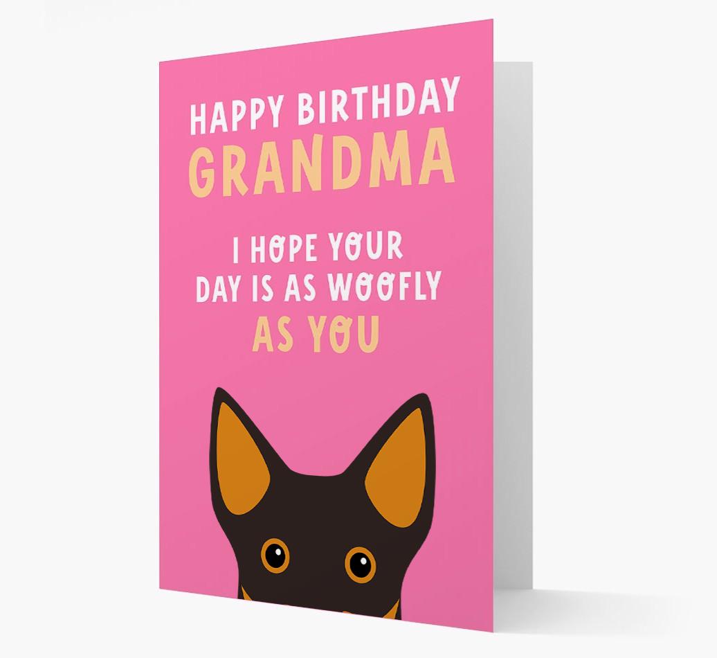 Woofly Grandma: Personalized Card with {breedFullName} Icon
